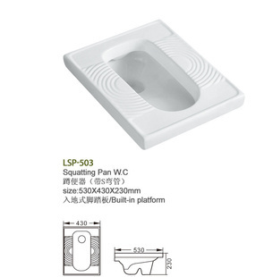 卫浴洁具-供应陶瓷蹲便器 蹲厕 分体蹲便器 蹲便 卫生瓷洁具 大便器503-卫浴